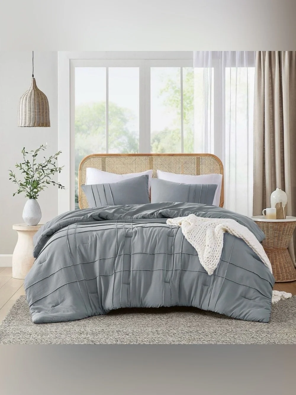 Target - 510 Design Gray-blue Porter Soft Washed Pleated Comforter Set (Queen)